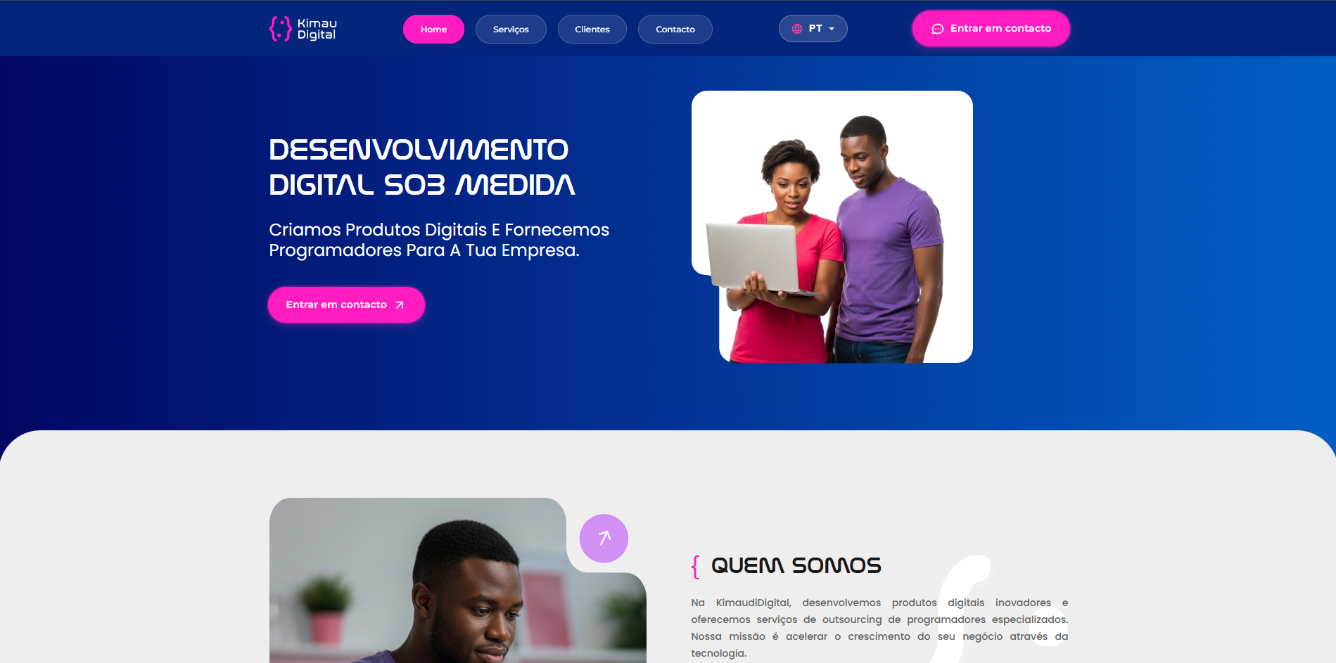 Site empresarial KimaudiDigital